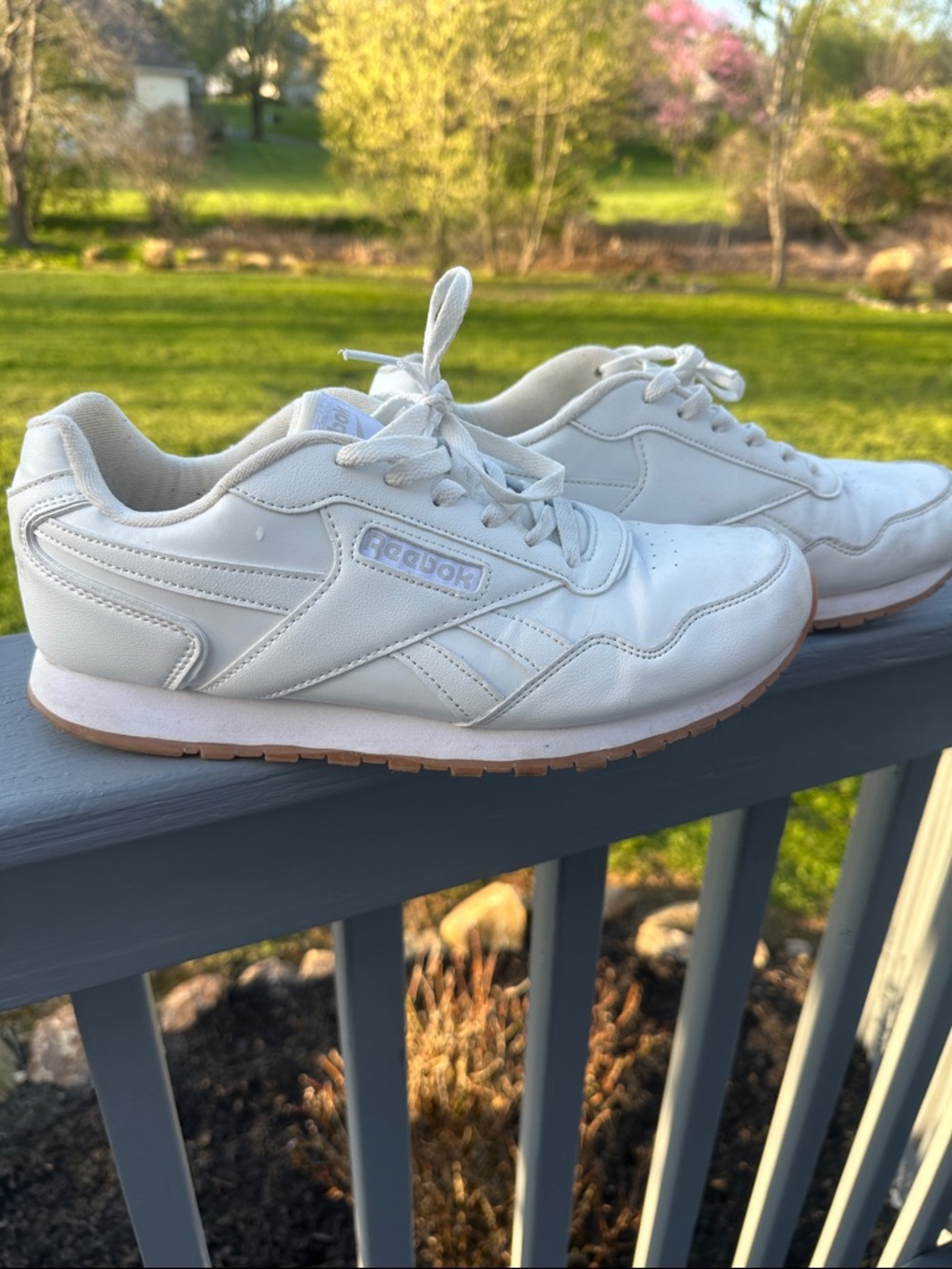 Reebok White Low-Top Leather Trainers Galaxy 3